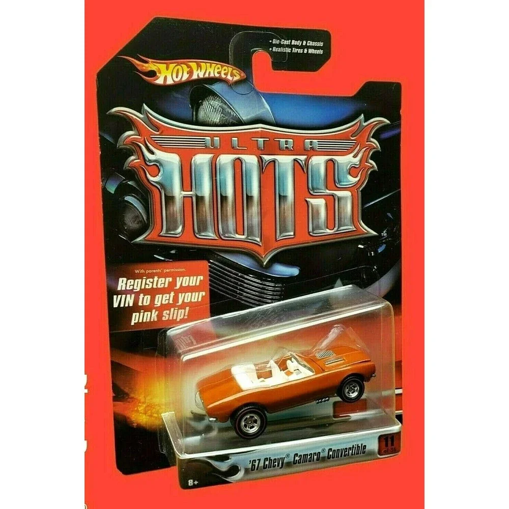 2006 Hot Wheels Ultra Hots '67 Chevy Camaro Convertible W/ Real Riders Orange